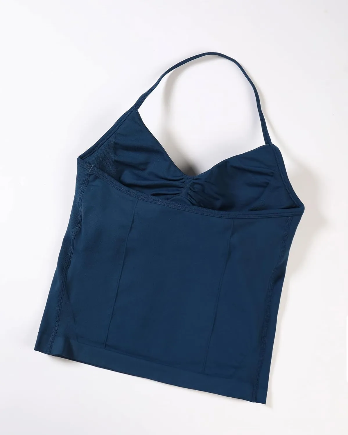 AUROLA Influence Longline Strappy Workout Halter Tops for Women,Removable Cups Padded Bras Impact Gym Yoga Sleeveless Top