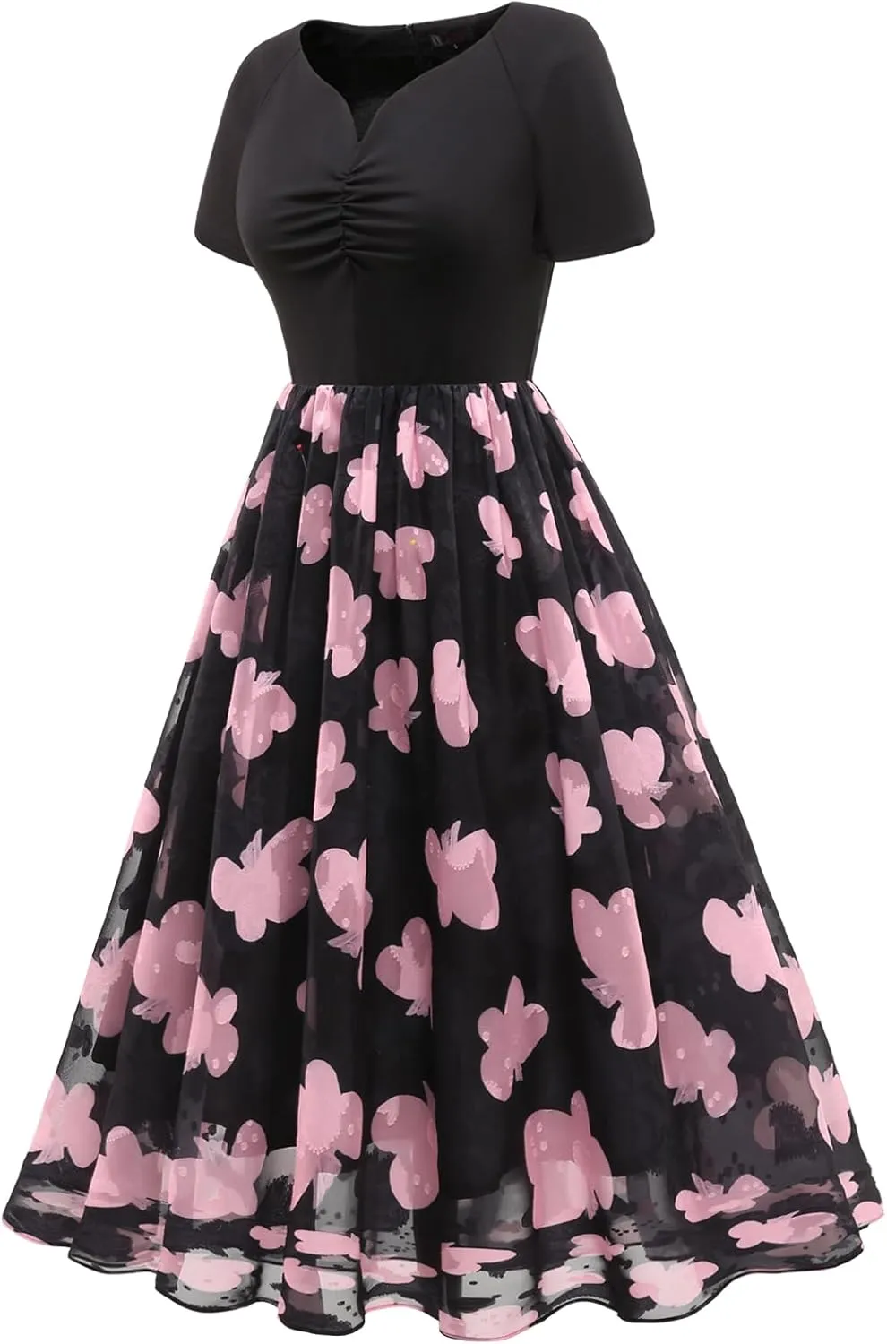 DRESSTELLS Women's Cocktail Dress Formal Wedding Guest Church Graduation Party Aline Midi Dresses