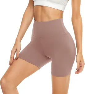 HIGHDAYS 5 Biker Shorts for Women - High Waist Tummy Control Stretch Spandex Workout Yoga Running Gym Underwear