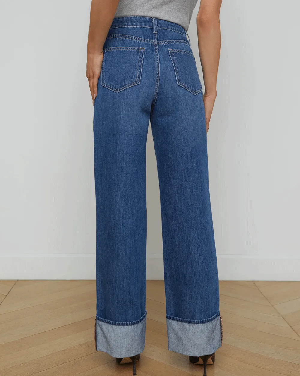 Lampson Miley Wide Leg Cuff Jean