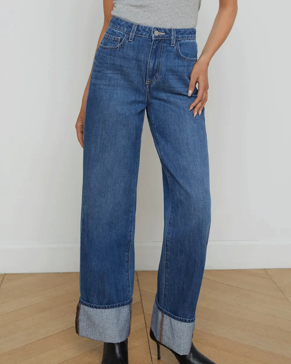 Lampson Miley Wide Leg Cuff Jean