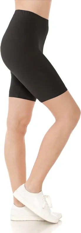 Leggings Depot High Waisted Buttery Soft Fashion Biker Shorts for Women (Available in Plus Size)