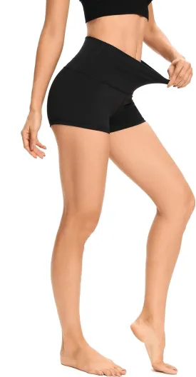 LXNMGO Women's 2"/7" High Waist Yoga Shorts Tummy Control Workout Running Biker Volleyball Shorts for Women with Side Pockets