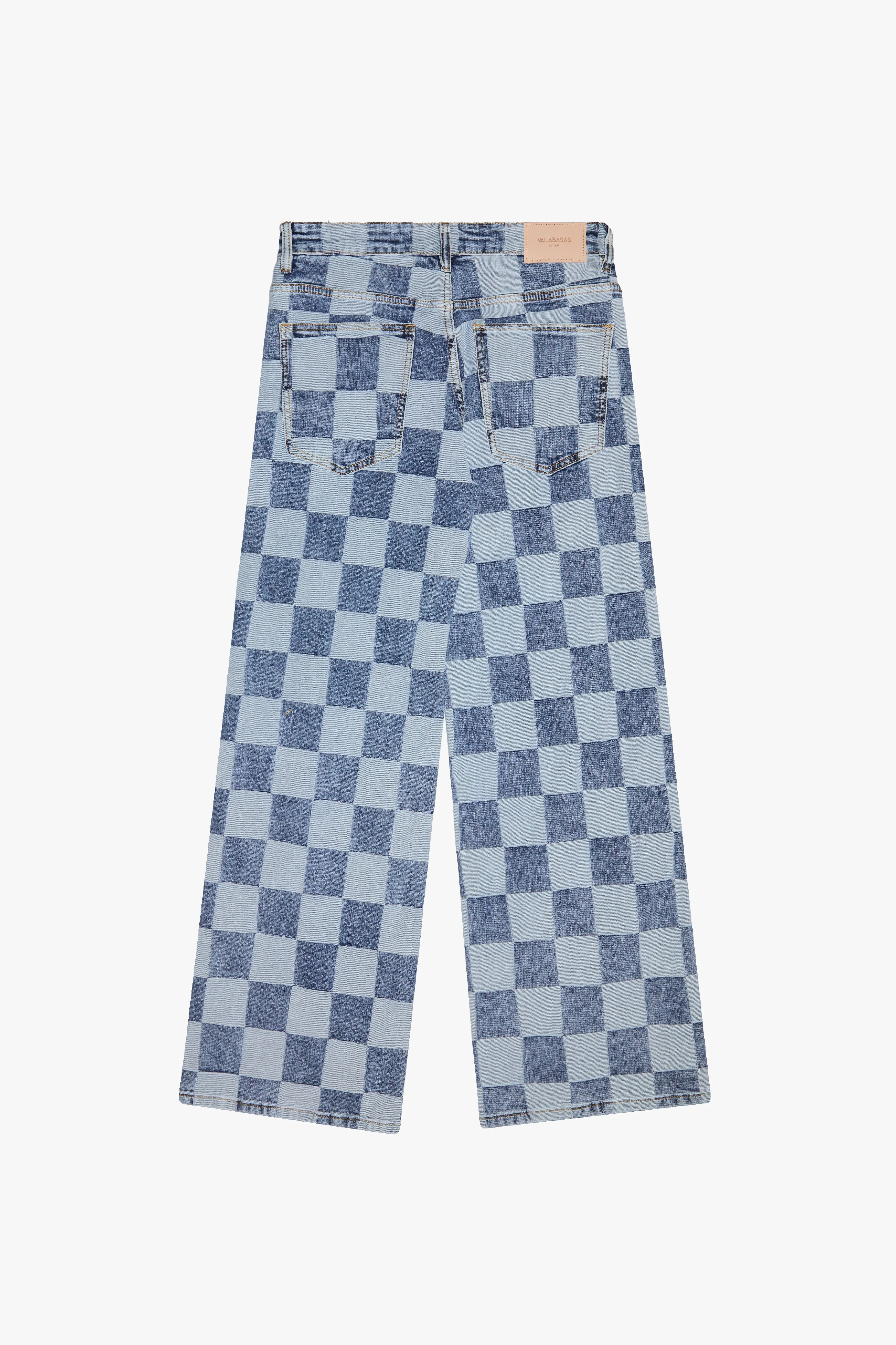 "CHESS" BLUE BAGGY DENIM JEAN