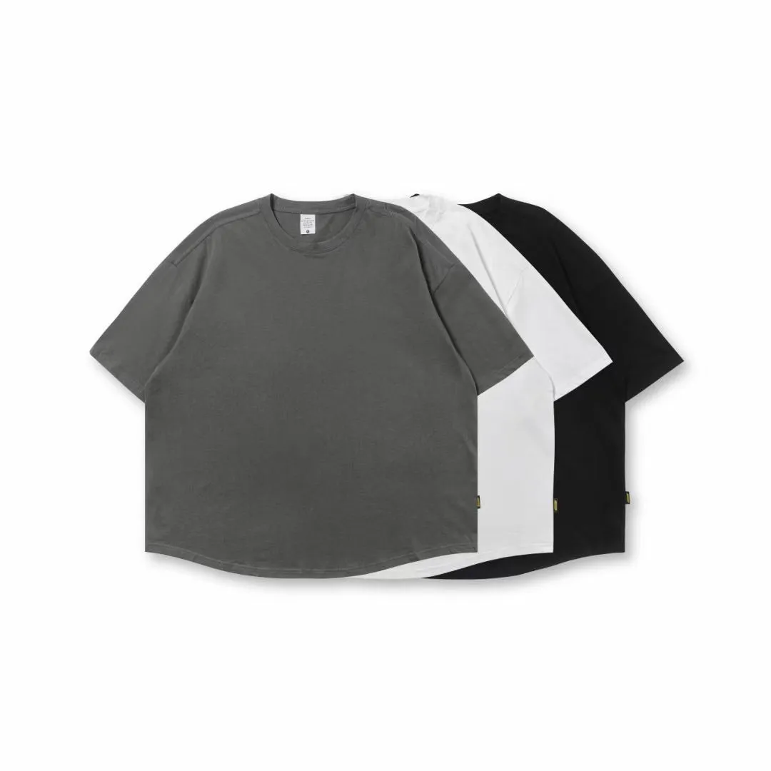 Round Neck Loose Short Sleeve T-Shirt In White