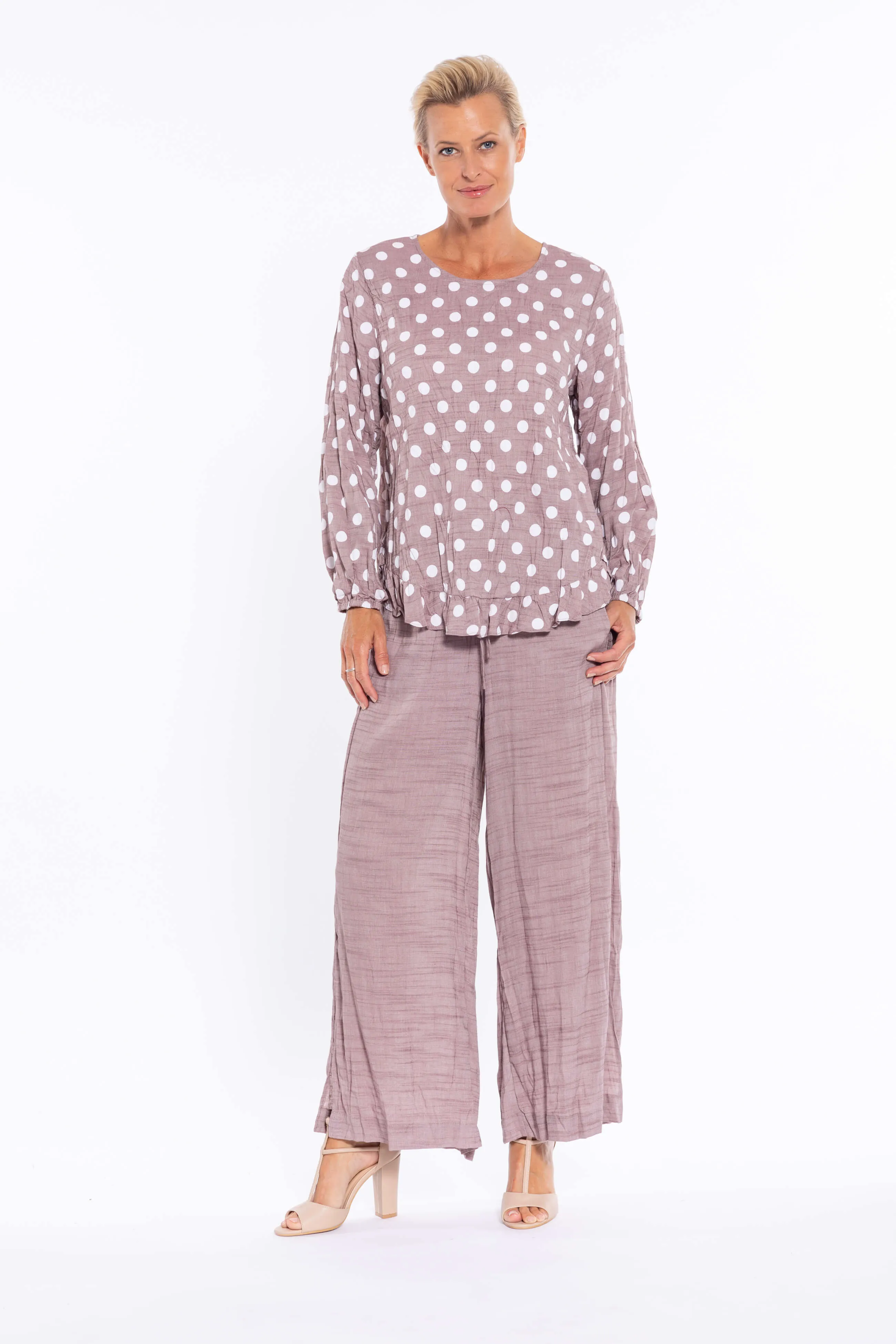 Side Split Wide Leg Pant