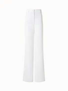 Wide Cotton Denim Stretch Pants
