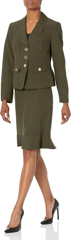 Women's 3 Button Jacket/Skirt Suit
