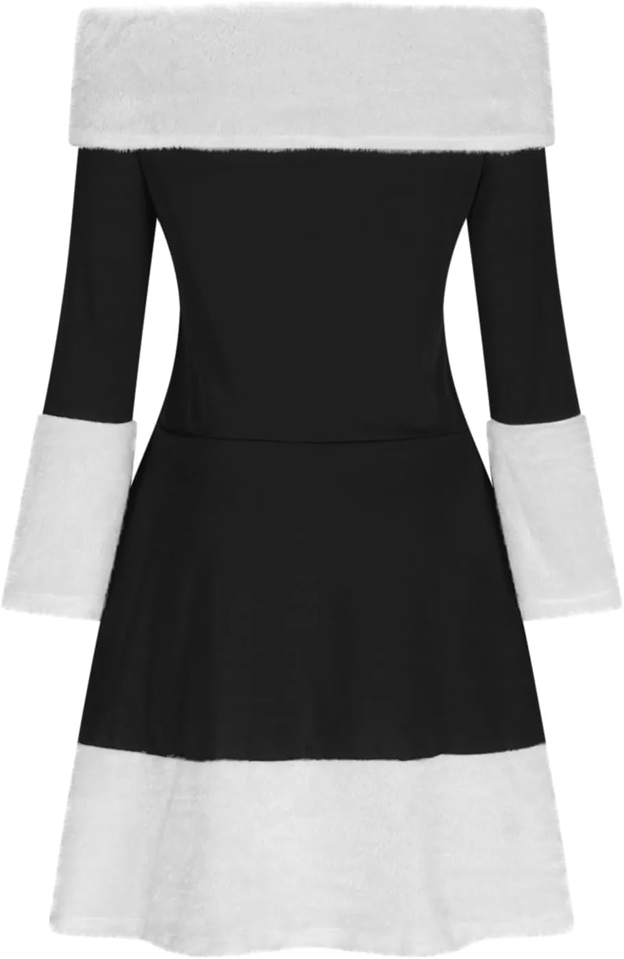 Womens Christmas Dress Vintage 1950s Dresses Long Sleeve Swing Party Dresses Xmas Cocktail Dress Party Holiday Dress