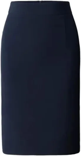 Women's Office Pencil Skirt Slim High Waist Solid Color Tight Back Slit Zipper Skirt